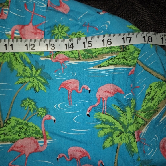 Denim And Flower Pink Flamingo Button Down Large Slim Fit - Picture 8 of 8